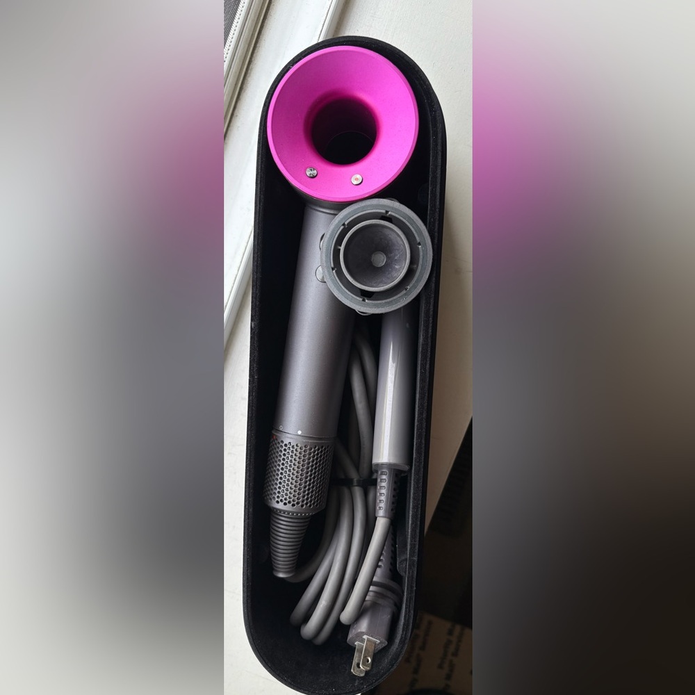 Dyson Hair Dryer in Pink and Gray